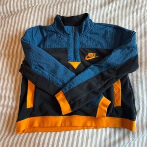 Nike Black and Blue Half-Zip Pullover